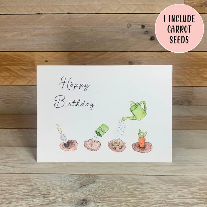 Gardening Seeded Birthday Card for wholesale by Arty Bee Designs