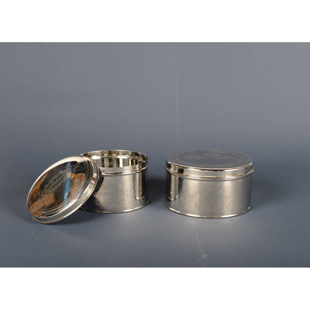 AULICA – Engroshandel Kagedåse – AULICA rund sølvkagedåse 17x17x9 cm2