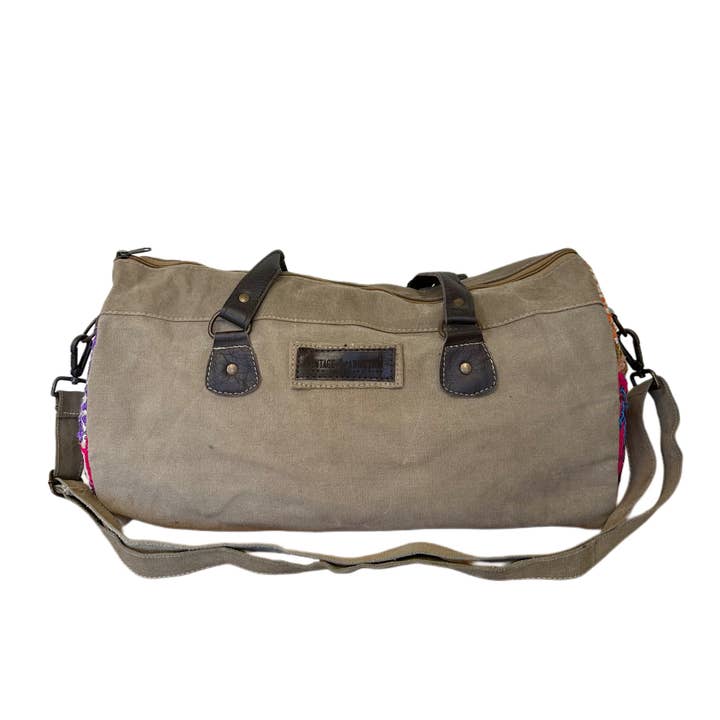 Vintage Addiction - Wholesale Weekender Bag - Women's - Military Tent Overnight/Crossbody Bag w/Vintage Textiles-064