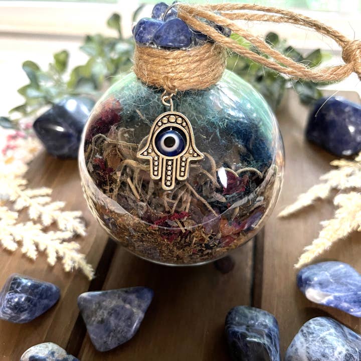 Moondust and Raven - Wholesale Meditation Supplies - Evil Eye Protection Witch Ball, Nazar Amulet, Witchy Decor