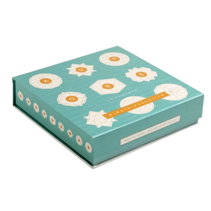 Autore Chocolate - Vendita all'ingrosso Biscotti - Confezione regalo Minuto assortita «Fascino Tiffany» 750g - 26,4 Oz