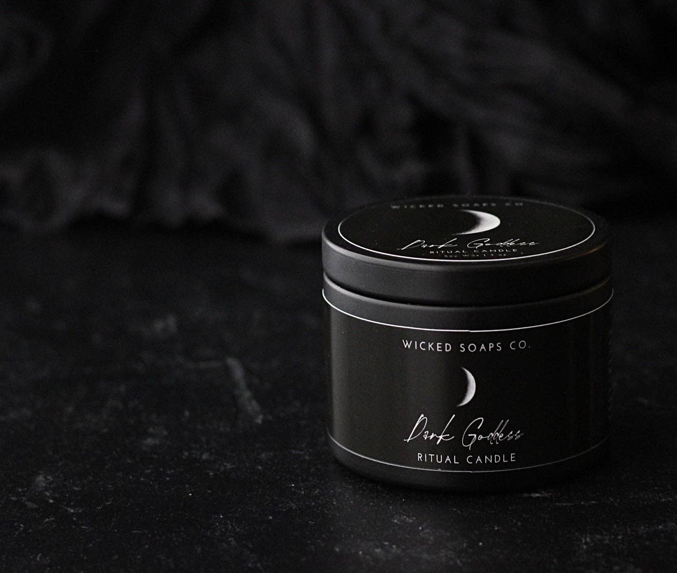 Wicked Soaps Co. - Wholesale Travel Candles - Dark Goddess Ritual Candle | Soy Wax Candle6