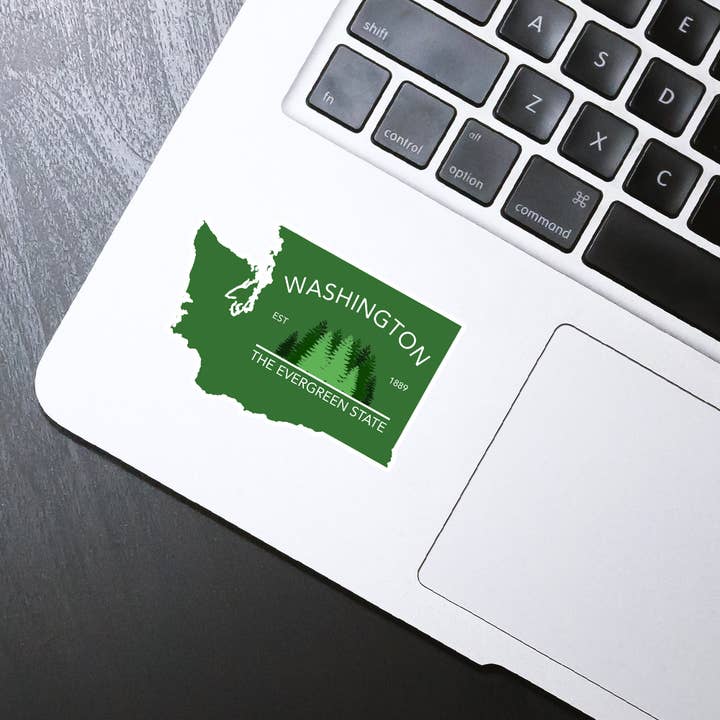 Washington - Evergreen State klistermärke för wholesale av HackStickers