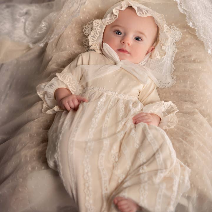 Haute Baby - Wholesale Bonnet - Baby - Haute Baby Mary Catherine Bonnet1