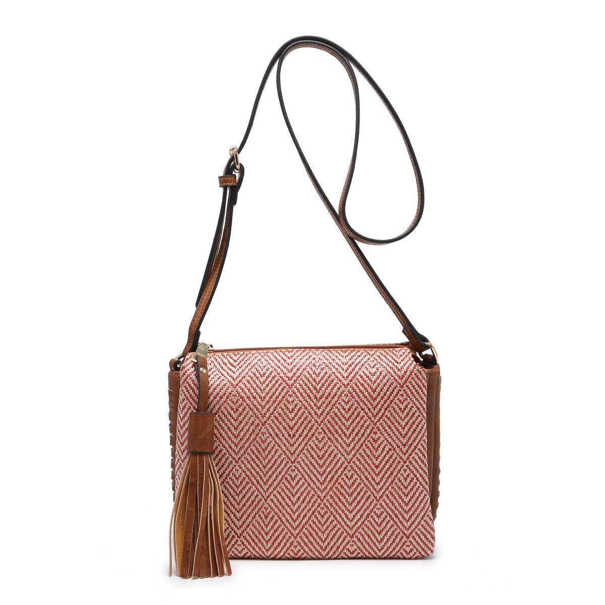 MiMi Wholesale - Vente Sac à bandoulière – femme - Sac à bandoulière à trois compartiments M1918 avec pompon0