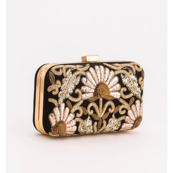 Magazine Clothing - Wholesale Clutch Bag - Women's - Black Silk Clutch 1