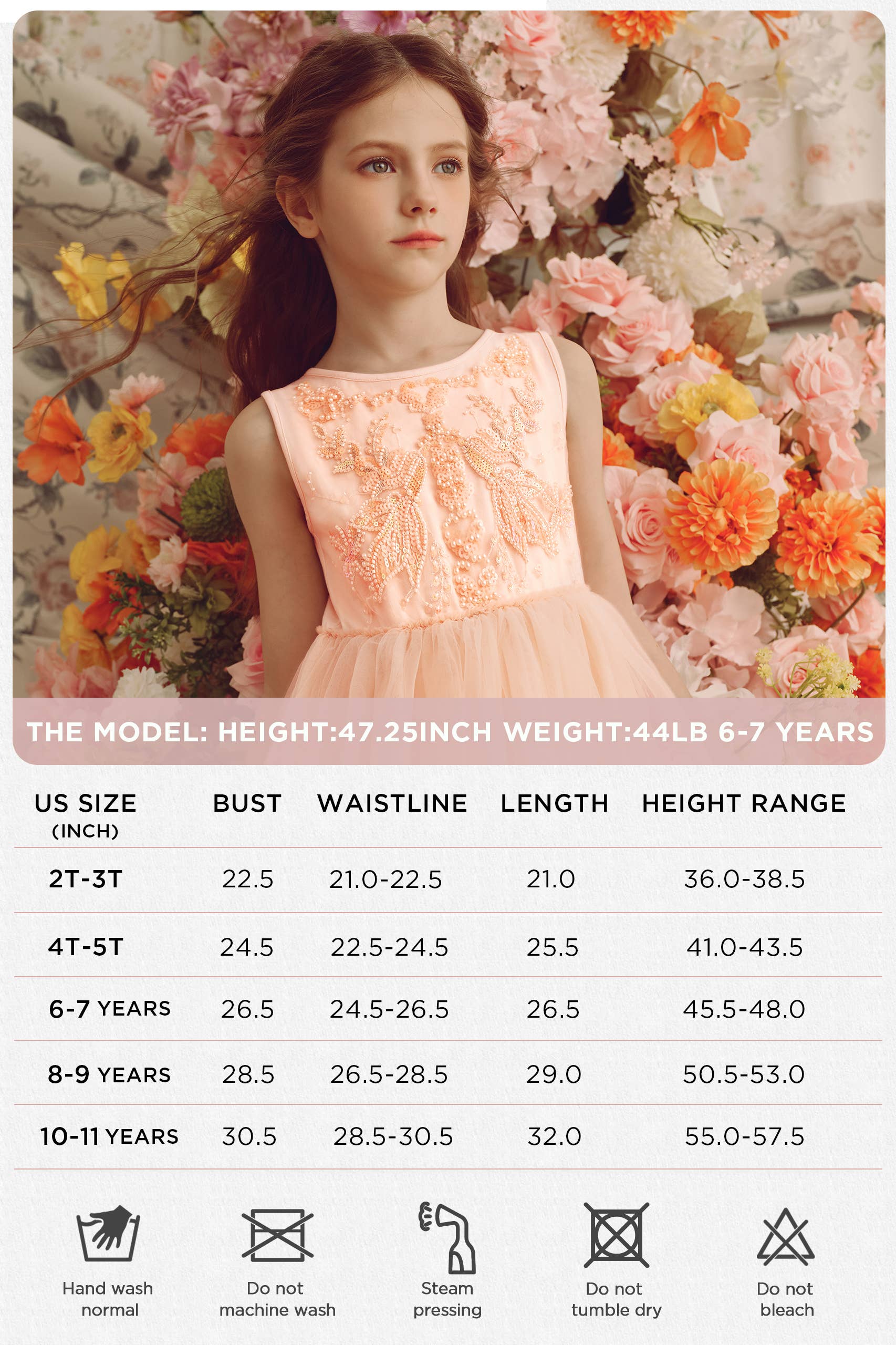 Soft Peach Whimsical Layered Tulle Toddler Dress for wholesale on Faire4
