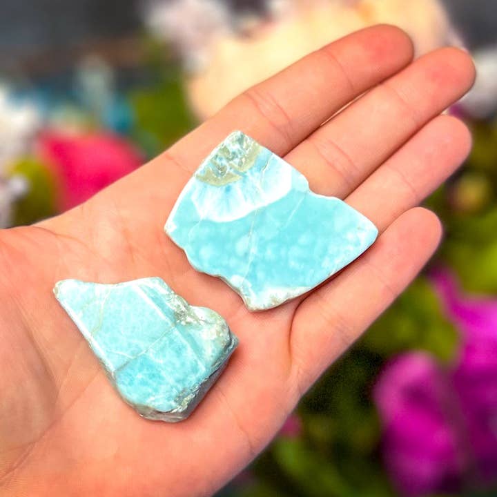 Mandala Gems - Venta al por mayor Piedras/cristales espirituales - Láminas pulidas de larimar de buena calidad3