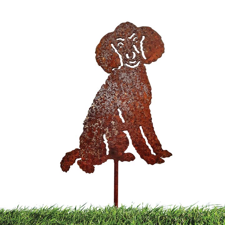 Caniche Dog Pick Garden Art 4 x 12 po pour la vente par California Home & Garden