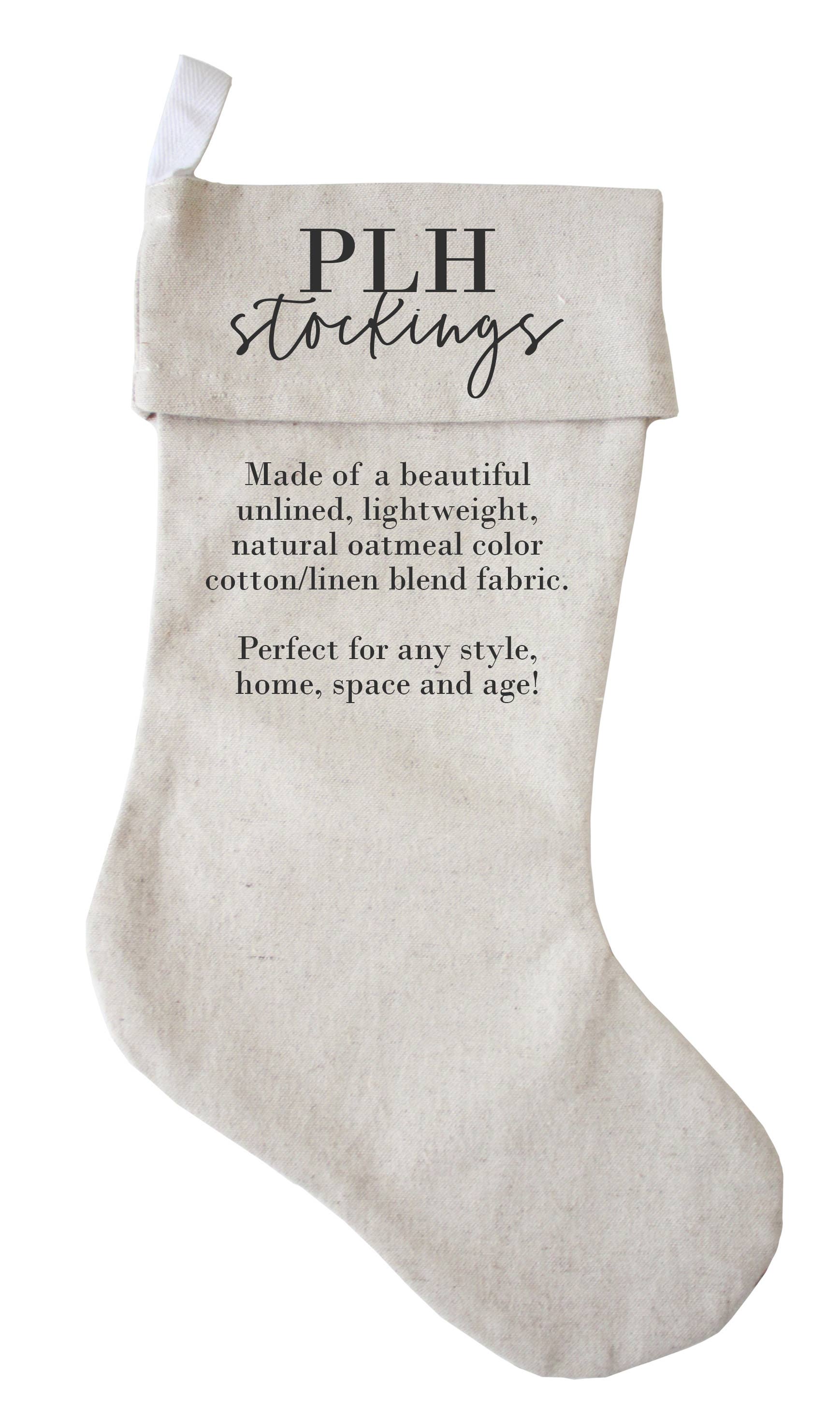Porter Lane Home - Wholesale Holiday Stocking - Natural Linen Christmas Stocking1