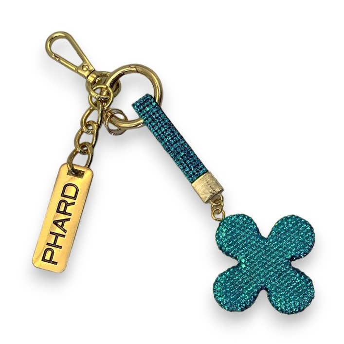 PHARD 800 four-leaf clover keychain with rhinestones for wholesale by UNIVERSO ITALIA S.R.L.S.