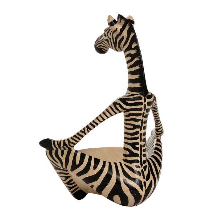 Ten Thousand Villages - Wholesale Decorative Plate/Dish/Bowl - Yoga Zebra Bowl*