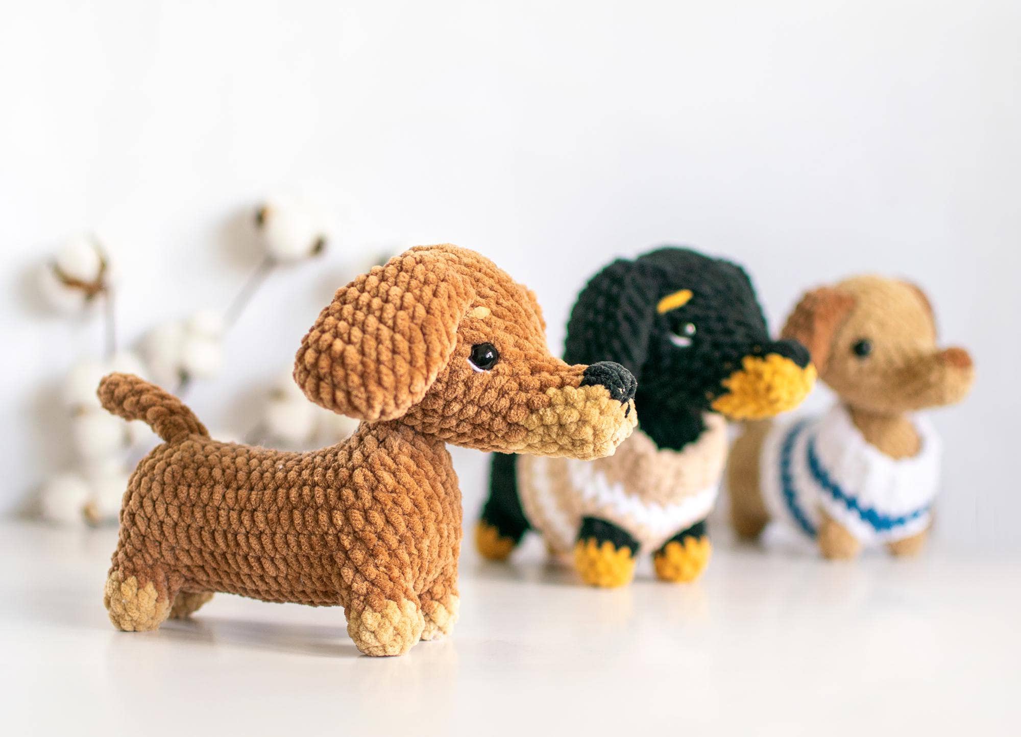 TOMOPOD LLC - Vente Décoration de Noël - Crochet Chien Teckel Drôle, Décor de Chien Fait Main, Cadeau7