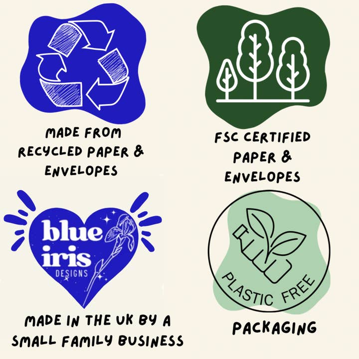 Blue Iris Designs Co – wholesale Birthday card – Happy Birthday Best Friend A6/5x7 card1