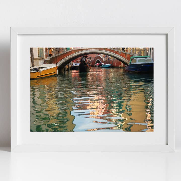 Venice Canal Italy Fine Art Black And White Photography Print for wholesale by Mo & Paul Photography