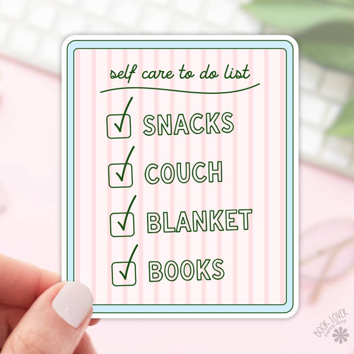 Pegatinas para lista de tareas de autocuidado / Pegatinas literarias / Amor por los libros para venta al por mayor de Book Lover Merch Shop