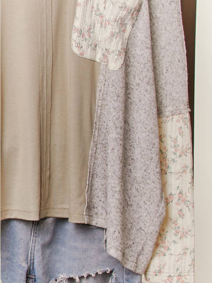 Multi Vintage Patchwork Pullover Top for wholesale on Faire