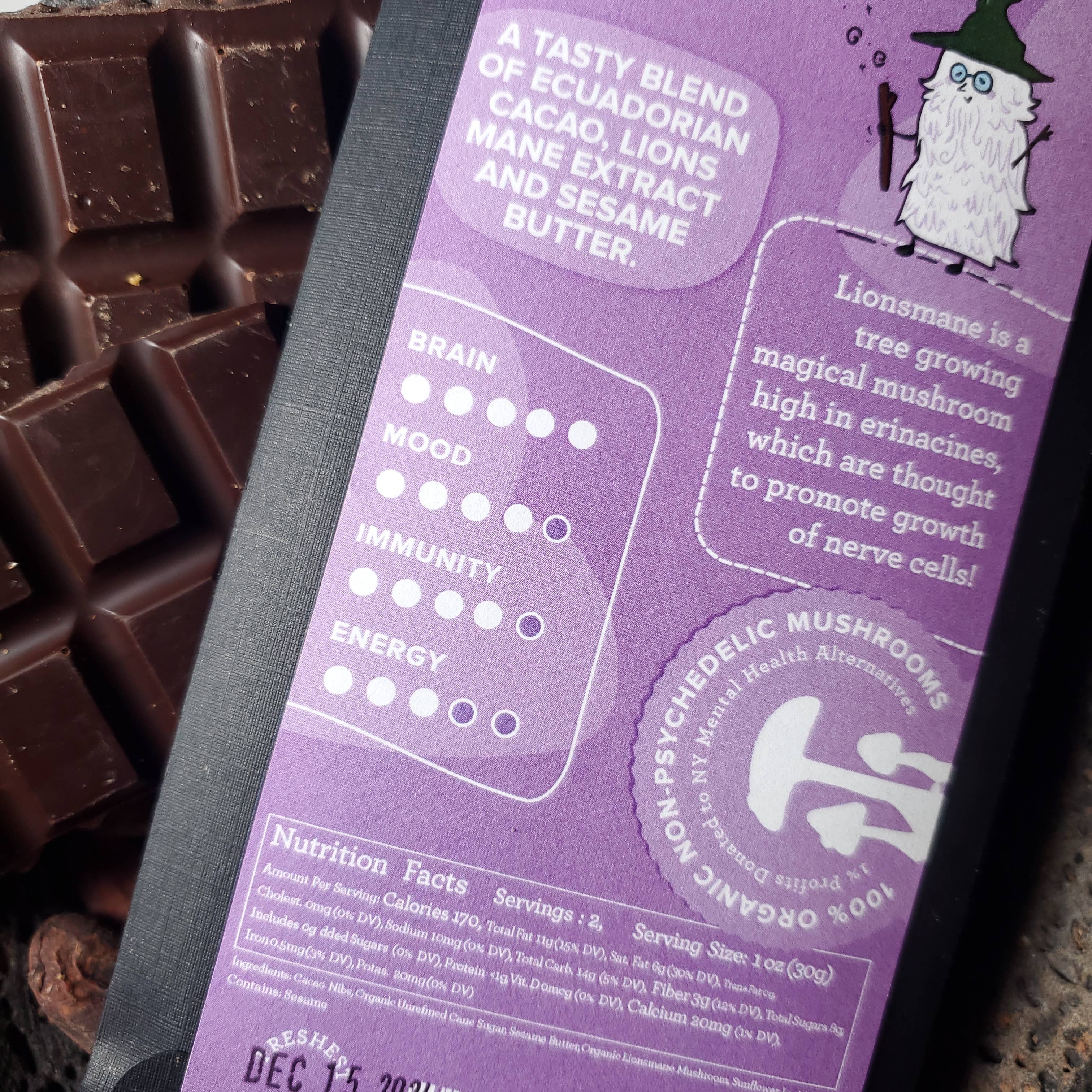 PRIMO BOTANICA CHOCOLATE - Wholesale Chocolate Bar - LIONSMANE + SESAME CHOCOLATE BAR3