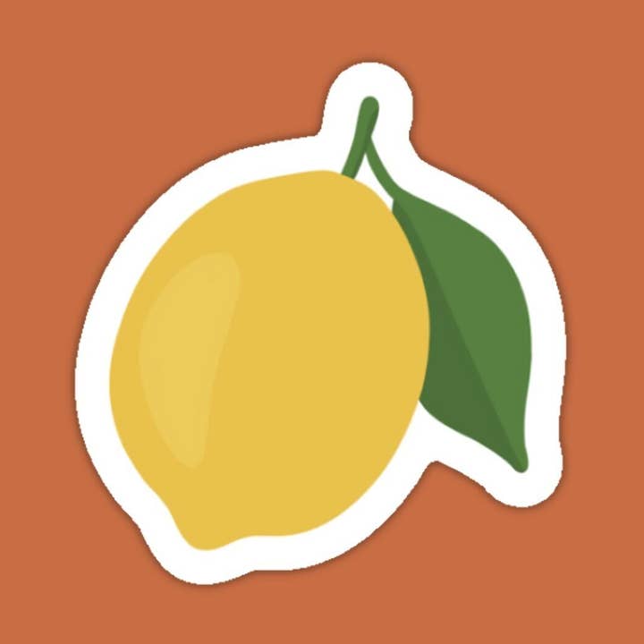 Sticker autocollant Citron pour la vente par Ma Plume Colorée