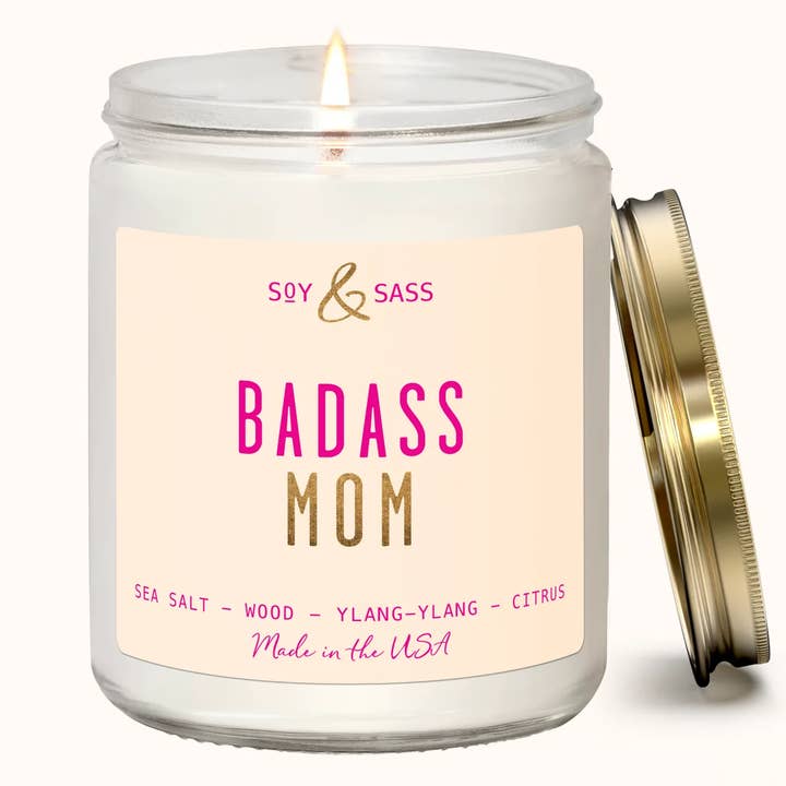 Badass Mor 7,2 oz Sojalys Hjemmedekoration & Gaver for engroshandel hos Soy and Sass