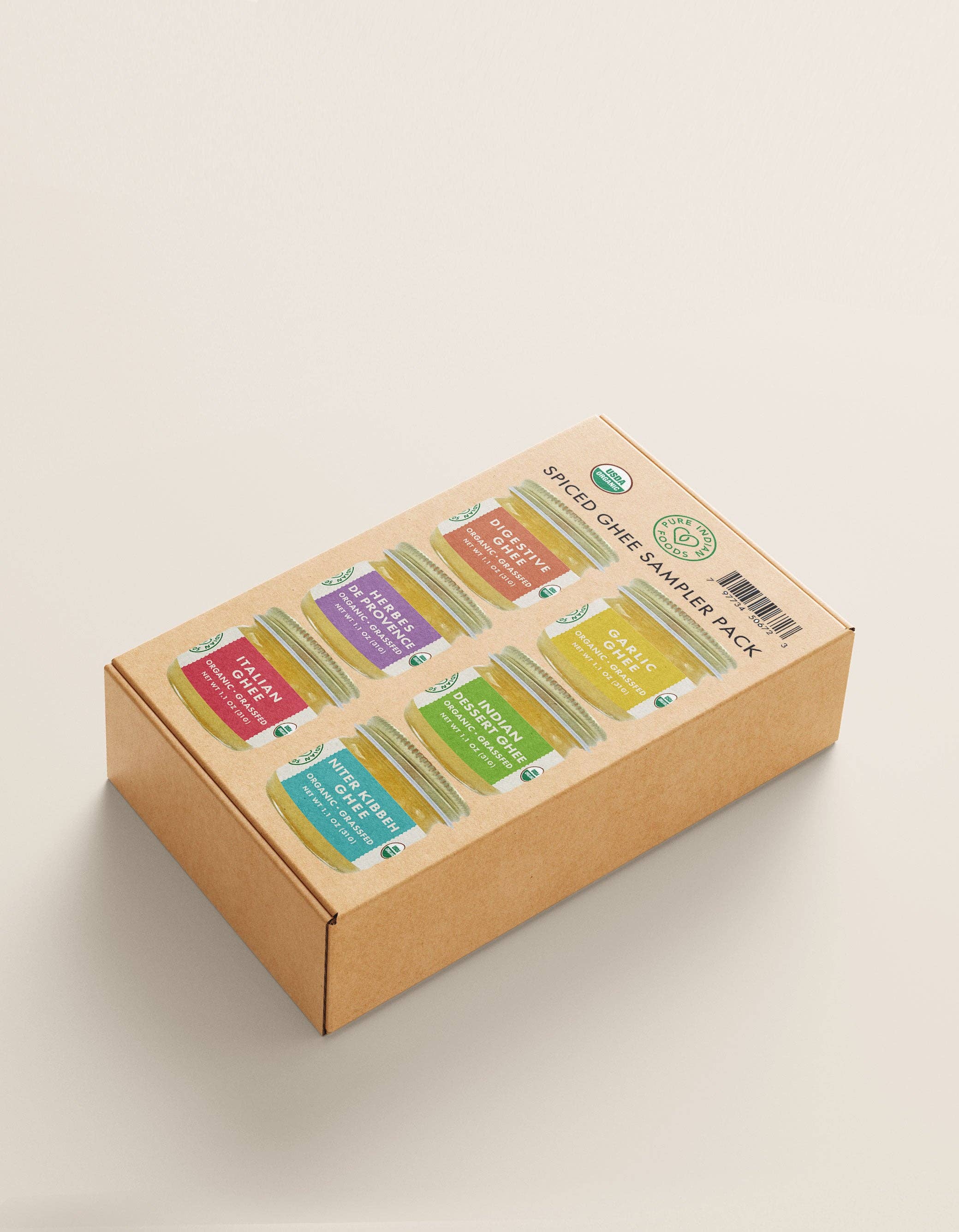 Pure Indian Foods - Wholesale Cooking Oil - Spiced Ghee Assorted Sampler Pack, Grassfed & Organic2