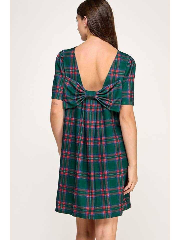 Vanilla Monkey - Wholesale Dress - Women's - Plaid Shift Dress6