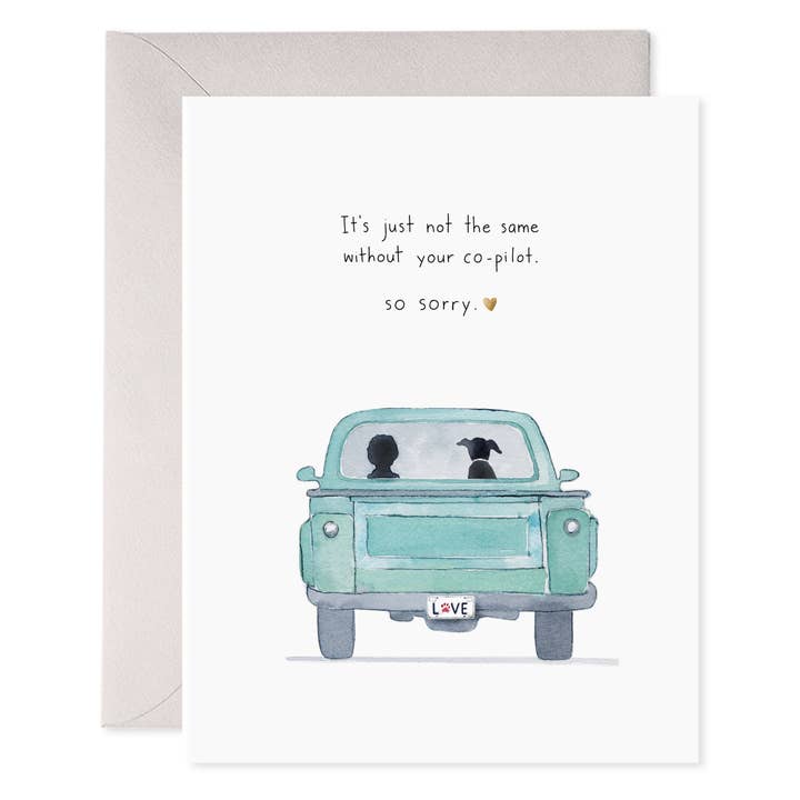 E. Frances Paper - Wholesale Sympathy Card - Co-Pilot Dog | Pet Condolence Sympathy Greeting Card