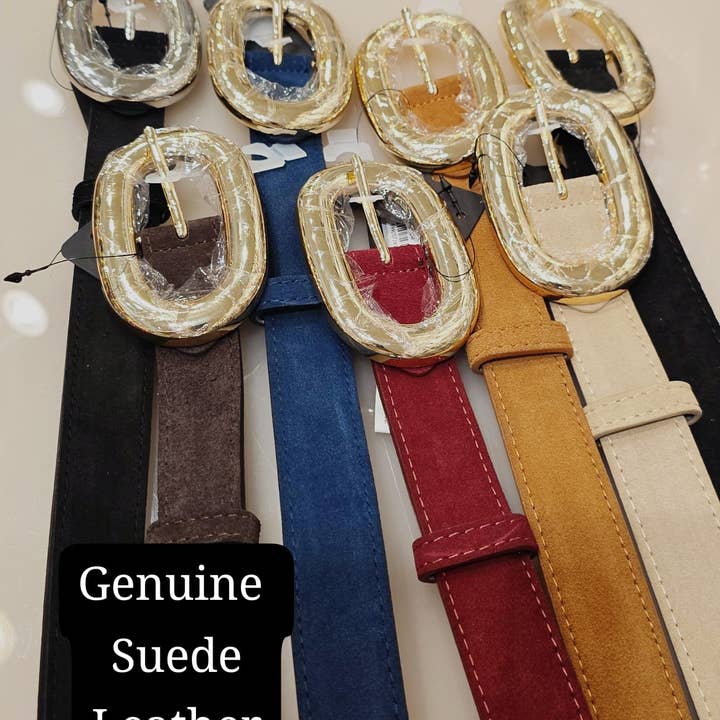 Oblige by G - Wholesale Belt - Women's - Genuine Suede Leather Belt BT-2621