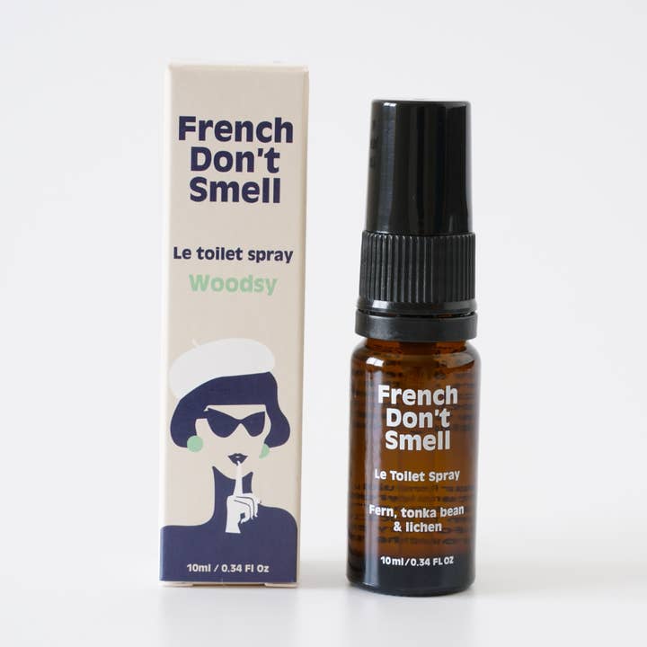 Woodsy | Travel Toilet Spray for wholesale by French Don't Smell