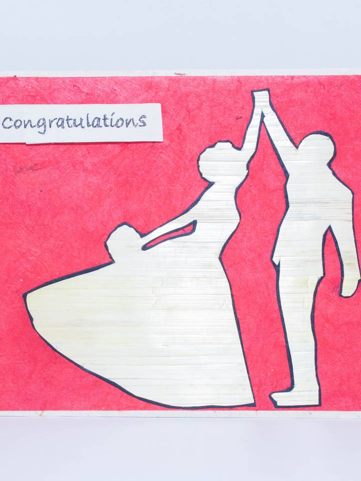 Couple Dance Hand Carved Card for wholesale by Lokta Cards