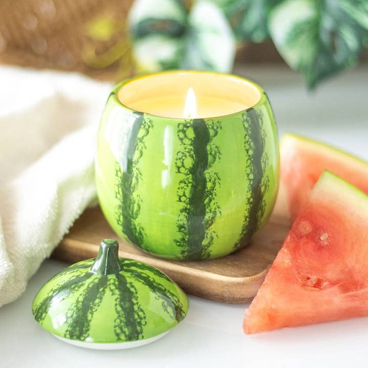 Something Different Wholesale - Wholesale Jar/filled candle - Watermelon Shaped Candle Jar