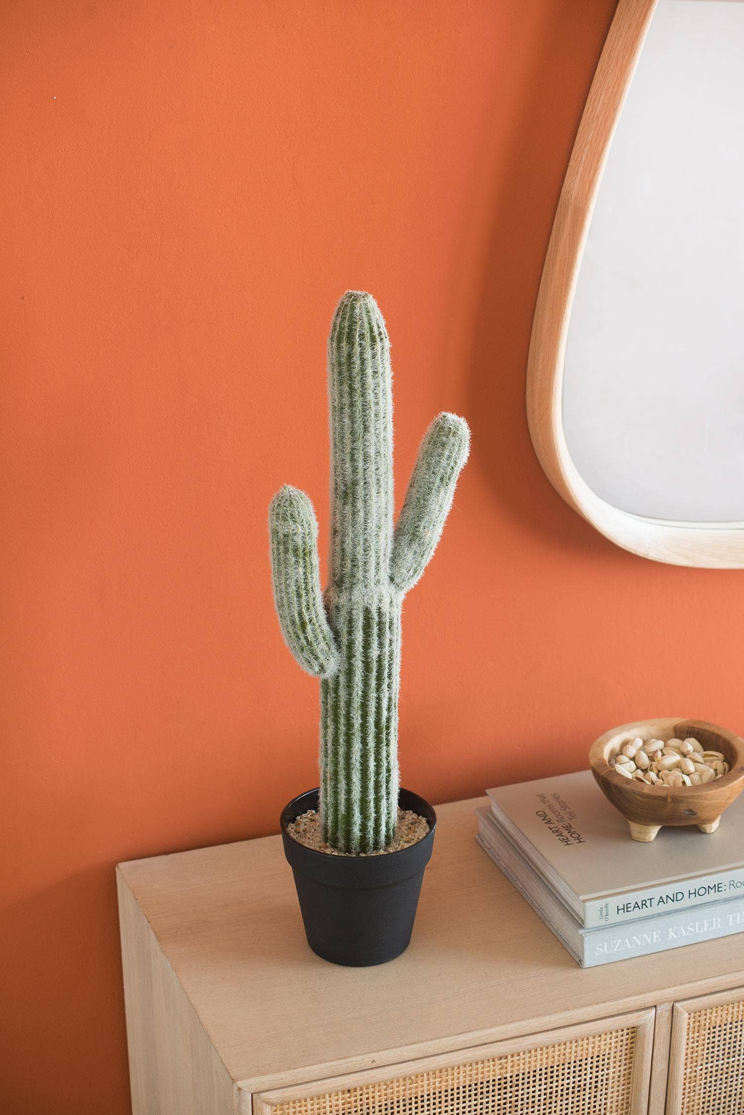 A&B Home Group Inc. - Wholesale Artificial Plant - 8x5x24.5"H Potted Faux Saguaro Cactus - White/Green1