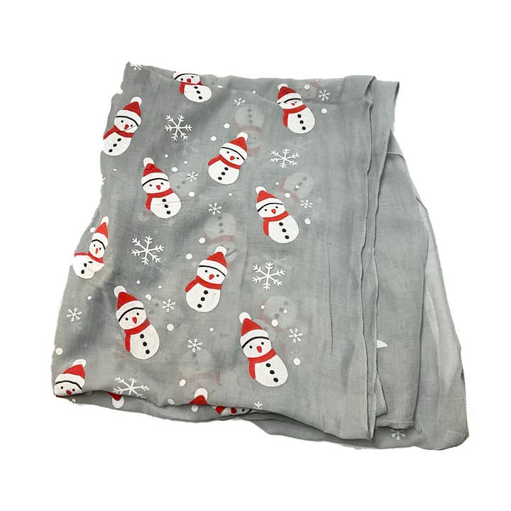 Snowman Oblong Scarf #88-12079SI for wholesale by Astoria Gift Corporation