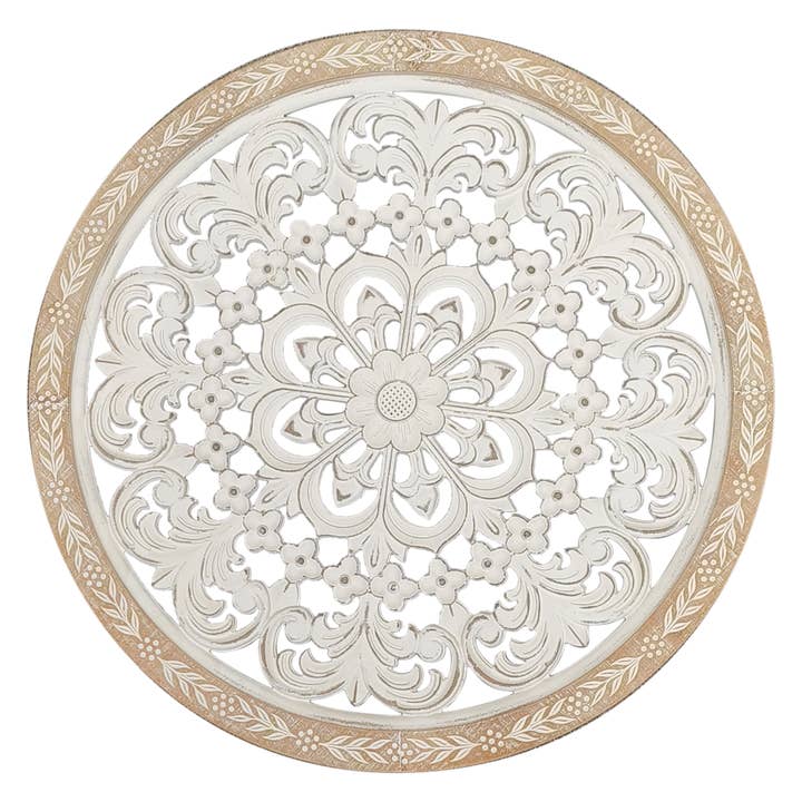Paris Loft Inc - Wholesale Dimensionele/3D-muurkunst - Houten wanddecoratie met gesneden bloemen op de boerderij