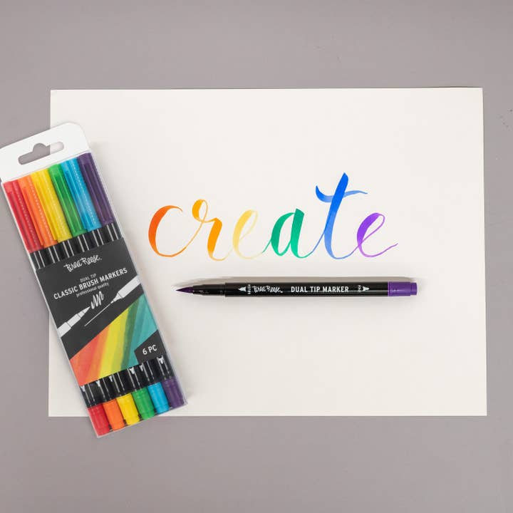 BR 6Pc Stylos Pinceau à Double Pointe Classique pour la vente par Momenta