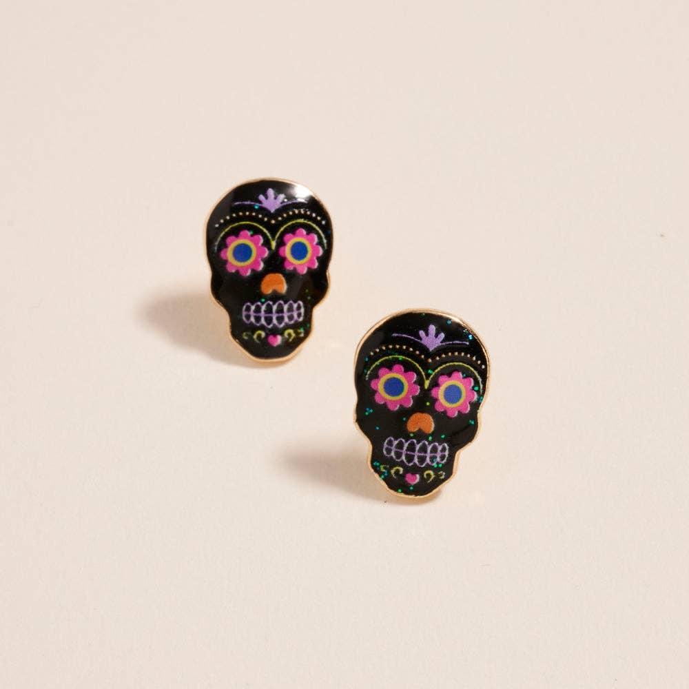 Designature New York - Wholesale Stud/Post Earrings - Sugar Skull Day of the Dead Post Earrings Jewelry2