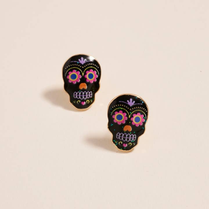 Designature New York - Wholesale Stud/Post Earrings - Sugar Skull Day of the Dead Post Earrings Jewelry2