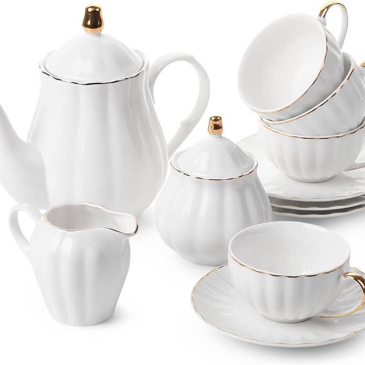 BTaT Classic 13-Piece Tea Set with Infuser for wholesale by Brew To A Tea