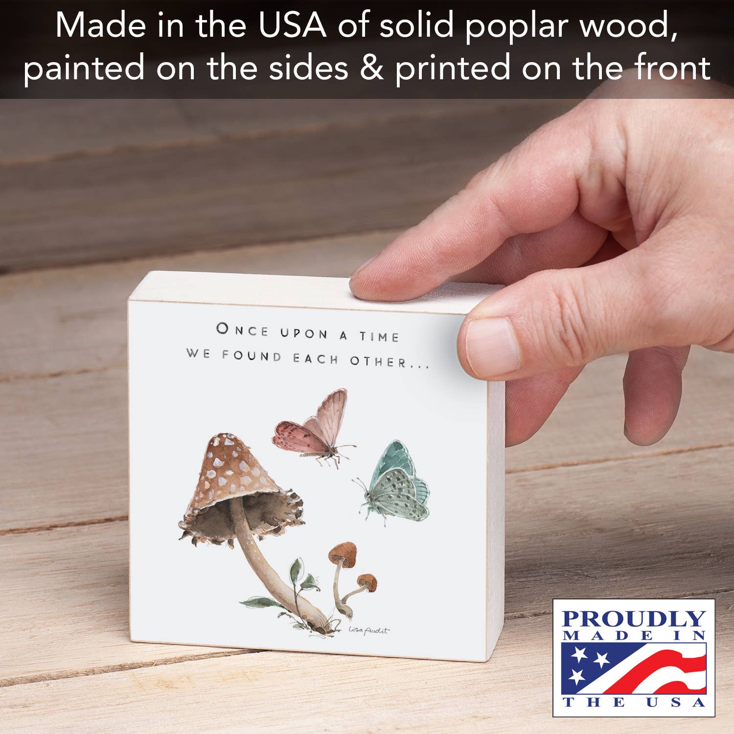 Conimar Promotions - Wholesale Sign - "Once Upon A Time" Solid Wood Block Sign 3.75" 5