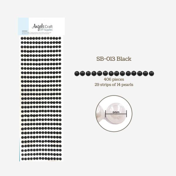 Angels Craft - Wholesale Craft Supplies - Pearl Bead Sticker Trim, 6mm, 406-ct
