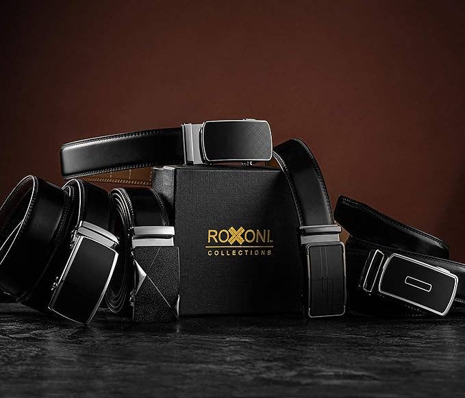 Roxoni - Wholesale Belt - Men's - Men’s Genuine Leather Ratchet Belt with Automatic Buckle25