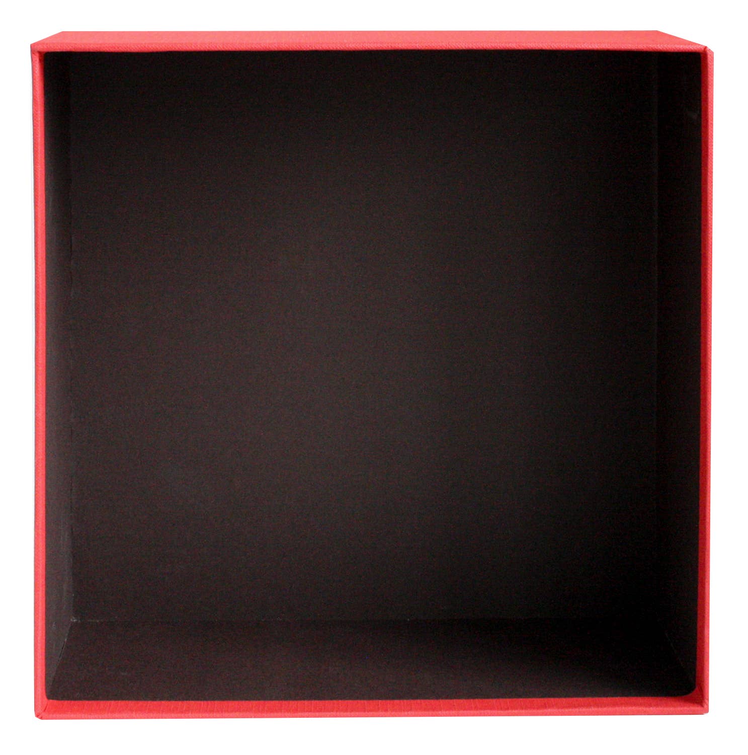 Emartbuy – Engroshandel Gaveæske – Tekstureret rød kasse med hvidt låg - 20 x 20 x 8 cm2