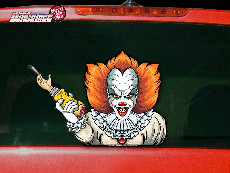 Dirty Acres - Wholesale Car Decorative Charm - Unisex - Crazy Killer Clown WiperTag1