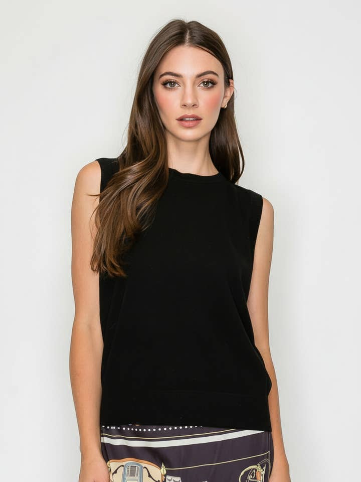 Top Senza Maniche Lavorato a Maglia Stephan per la vendita all'ingrosso da parte di Joh Apparel