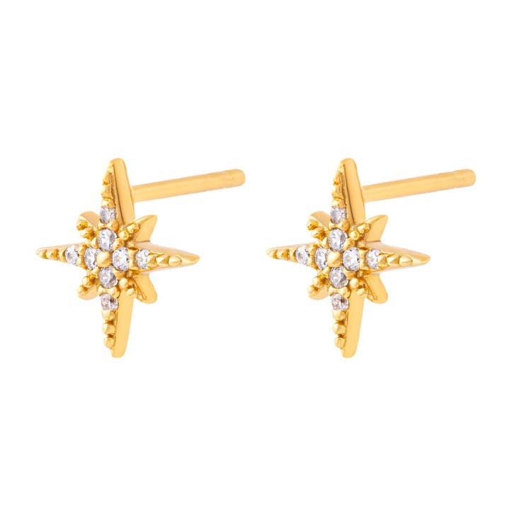 Pendientes Starburst dorados para venta al por mayor de Cartilage Cartel Ltd