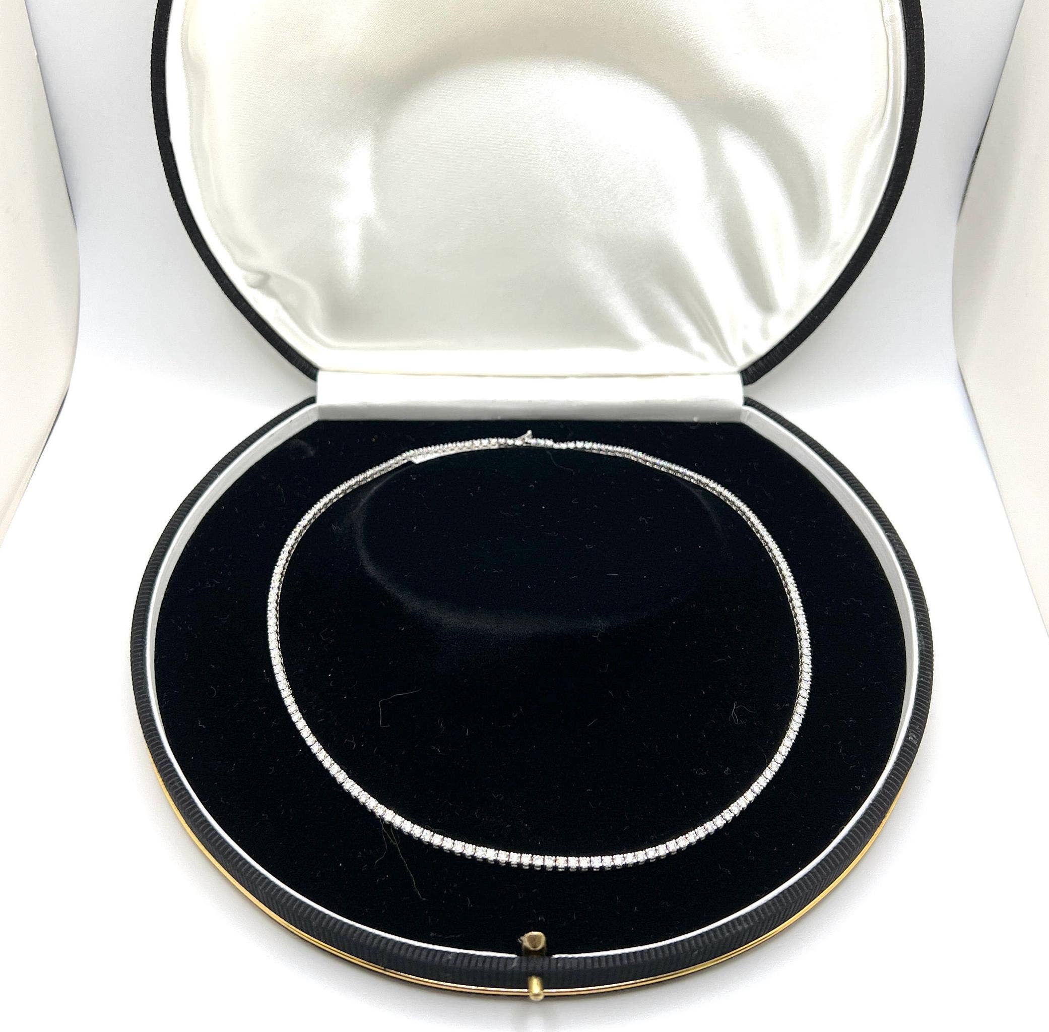 Elegant Jewels LLC – wholesale Kedjehalsband – 14K guld 7 CT laboratorieodlad diamant tennis halsband7