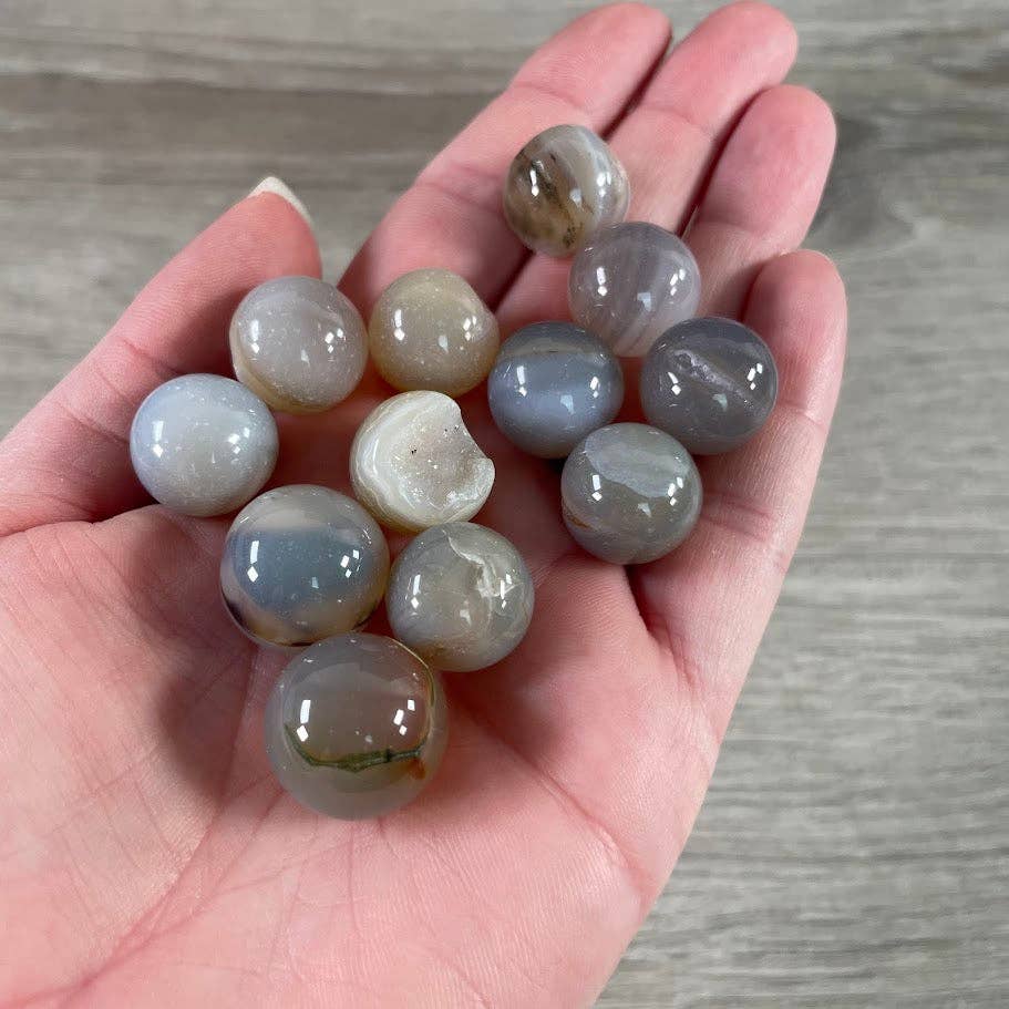 Keystone Crystals - Wholesale Spiritual Stone/Crystal - Botswana Agate Sphere about 16 mm Sold by the 9 oz Lot7