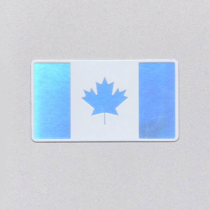 Canada Flag Holographic Die-Cut Weatherproof Sticker for wholesale by Bring Aloha