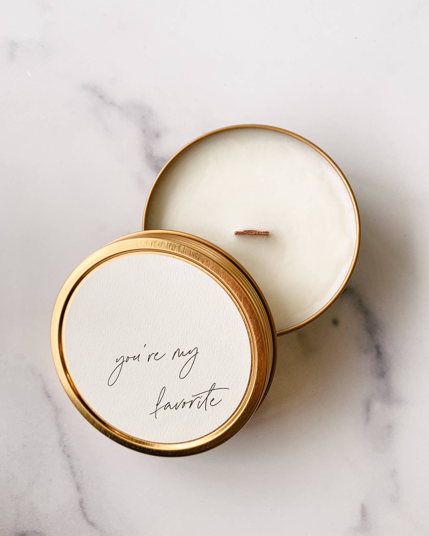 Simply Curated - Wholesale Travel Candles - "You're My Favorite" Soy Travel Candles2