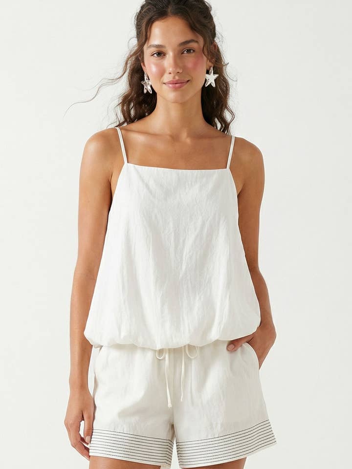 Top Canotta Ondulato con Orlo a Bolla per la vendita all'ingrosso da parte di Naked Zebra